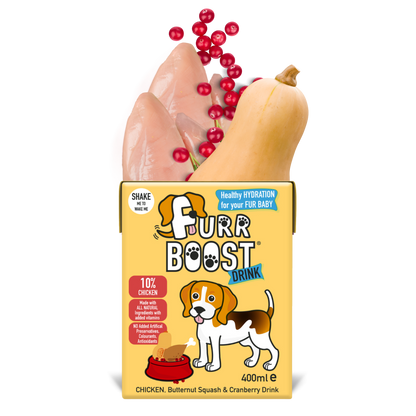 Furr Boost Dog Drink - Chicken, Butternut Squash and Cranberry, Carton, 400ml