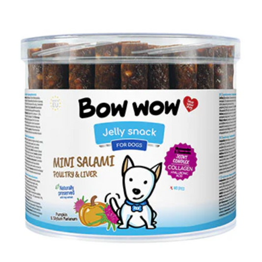 Mini Salami Poultry & Liver Jelly Dog Treats  (60 Sticks)
