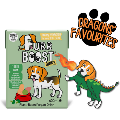 Furr Boost Dog Drink - Vegan Plant-Based Carton, 400ml