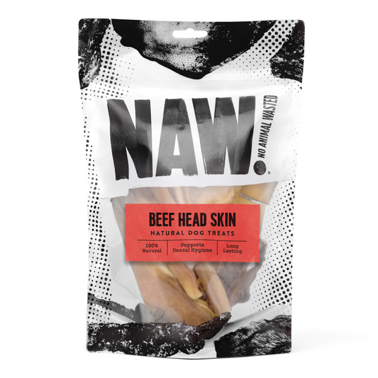 NAW Beef Head Skin Dog Treats