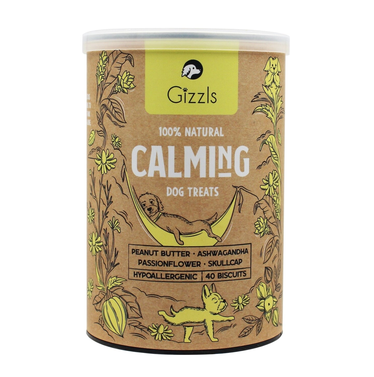 Gizzls Botanicals Calming Dog Biscuits (40 treats)