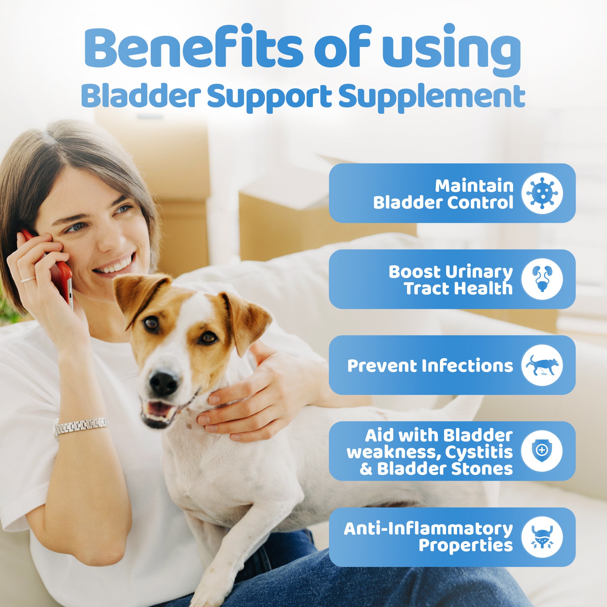 Essential pet outlet bladder support