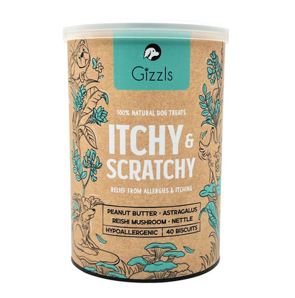 Gizzls Botanicals Itchy & Scratchy Dog Biscuits (40 treats)