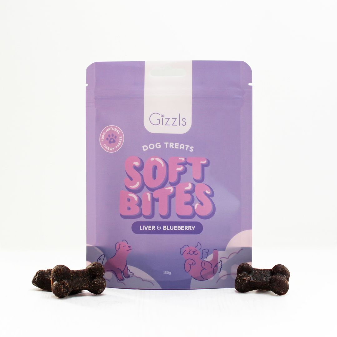 Gizzls Liver & Blueberry Soft Bites for Dogs