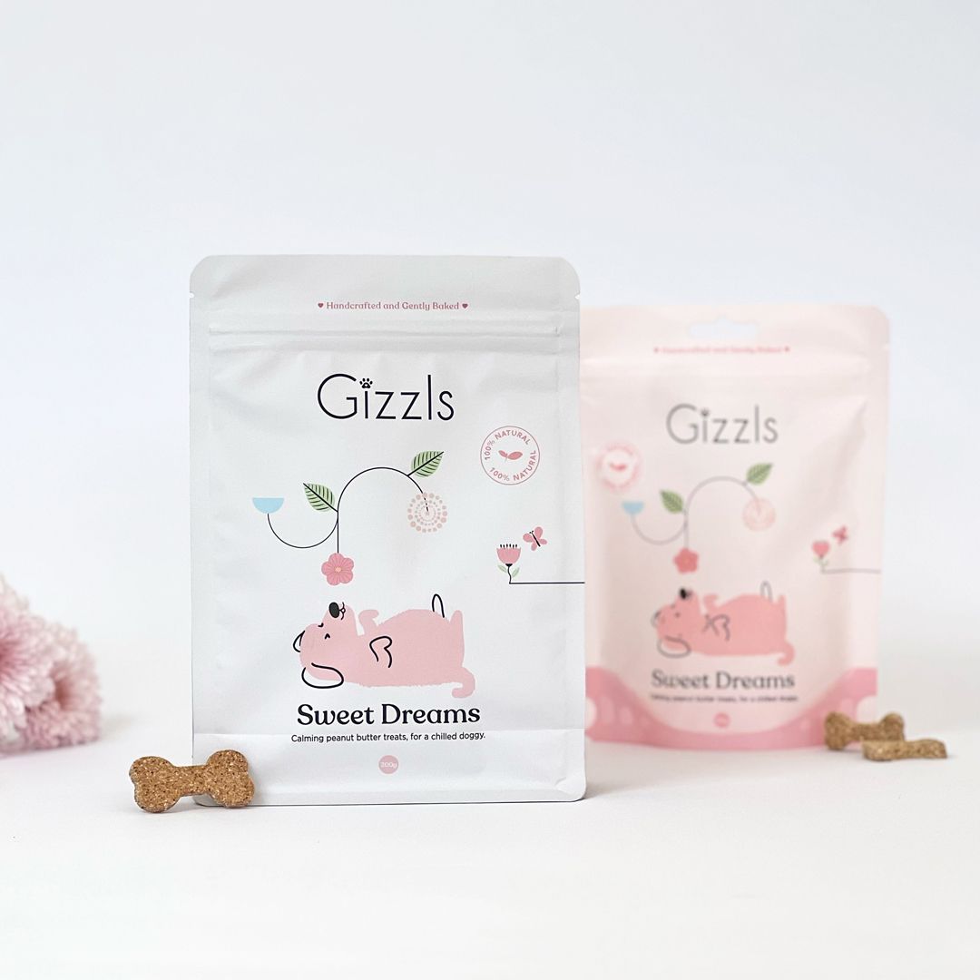 Gizzls Sweet Dreams Dog Treats Peanut Butter & Chamomile (100g)