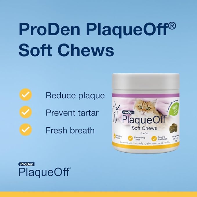 ProDen PlaqueOff® Cat Soft Chews (120)