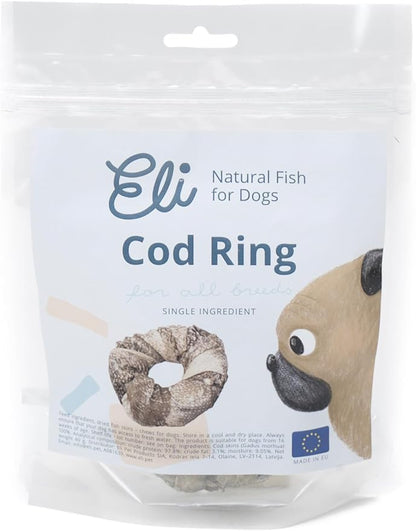 Eli Dried Cod Skin Ring For Dogs