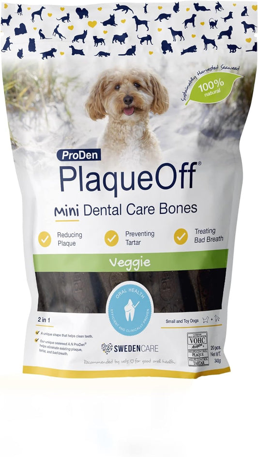 ProDen PlaqueOff Mini Dental Care Bones Veggie (20's)