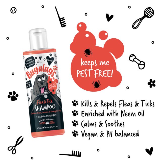 Bugalugs Flea & Tick Shampoo for Dogs