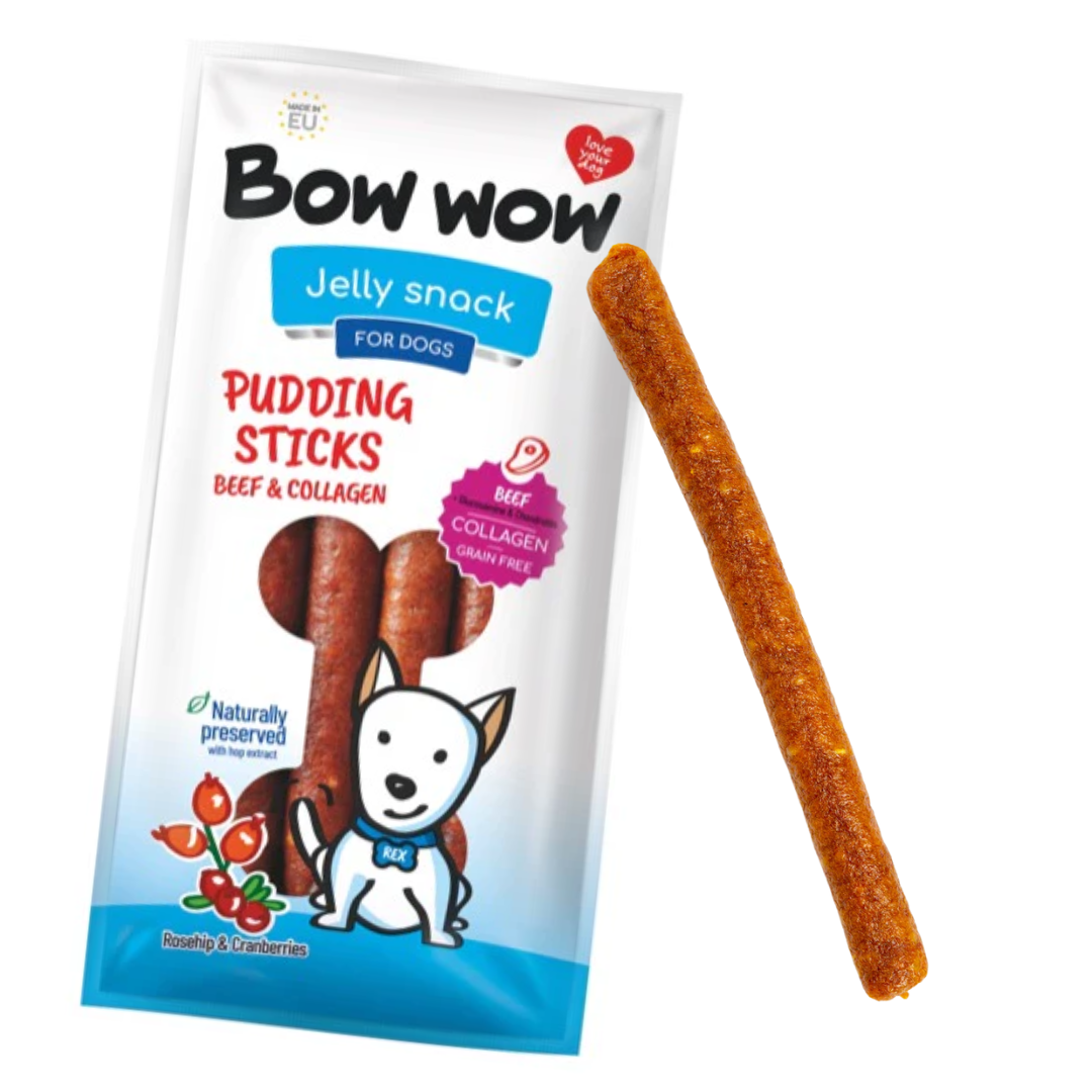 Pudding Sticks for Dogs - Beef & Collagen (Pack of 6)