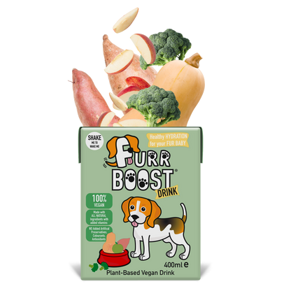 Furr Boost Dog Drink - Vegan Plant-Based Carton, 400ml