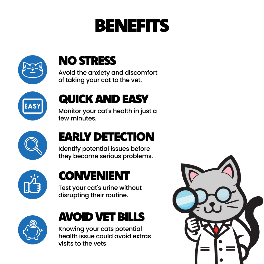 Dr Ted Cat Urine Test Kit Hematuria / Blood Detector