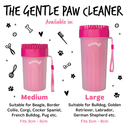 Bugalugs Paw Cleaner Cup for Dogs & Cats (Medium)