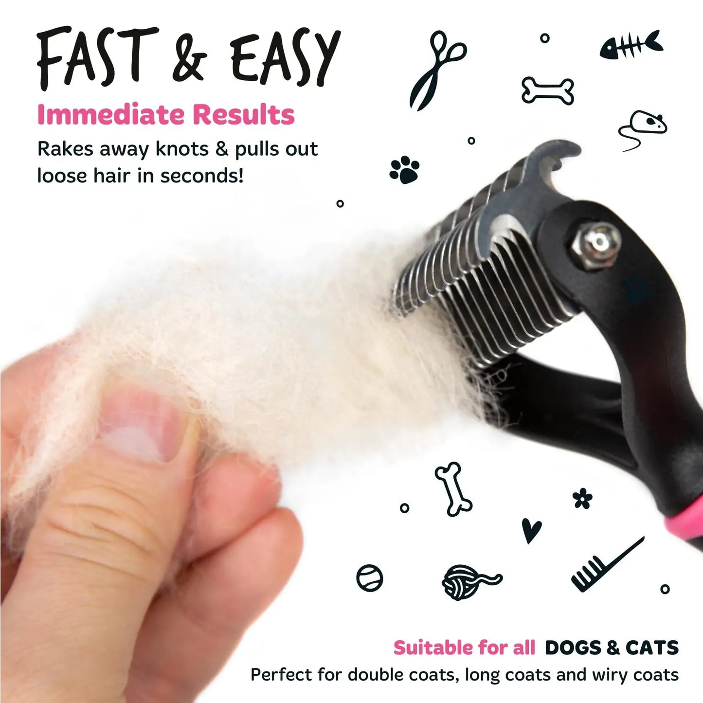 Bugalugs Pet Dematting Rake