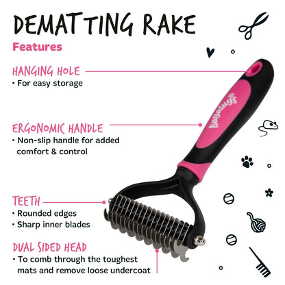 Bugalugs Pet Dematting Rake