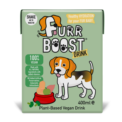 Furr Boost Dog Drink - Vegan Plant-Based Carton, 400ml