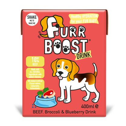 Furr Boost Dog Drink Beef, Broccoli and Blueberry, Carton, 400ml