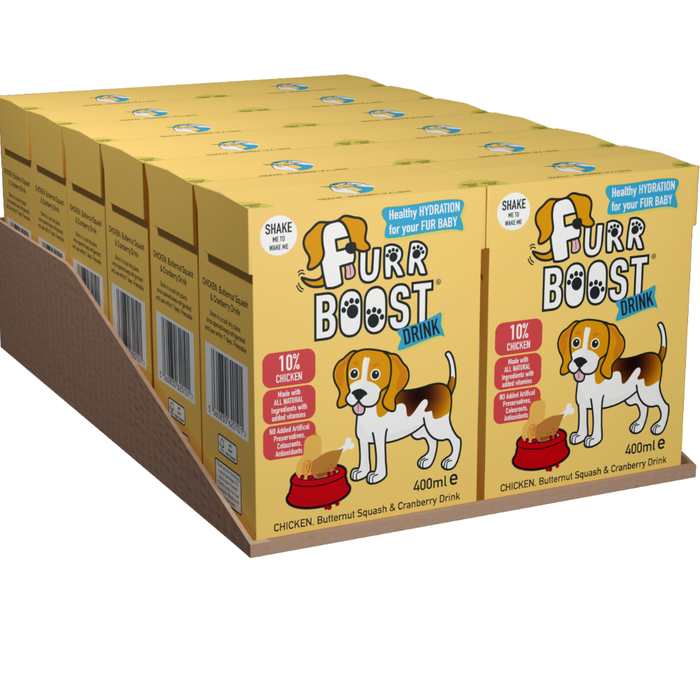 Furr Boost Dog Drink - Chicken, Butternut Squash and Cranberry, Case 12x400ml