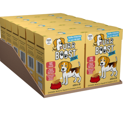 Furr Boost Dog Drink - Chicken, Butternut Squash and Cranberry, Case 12x400ml