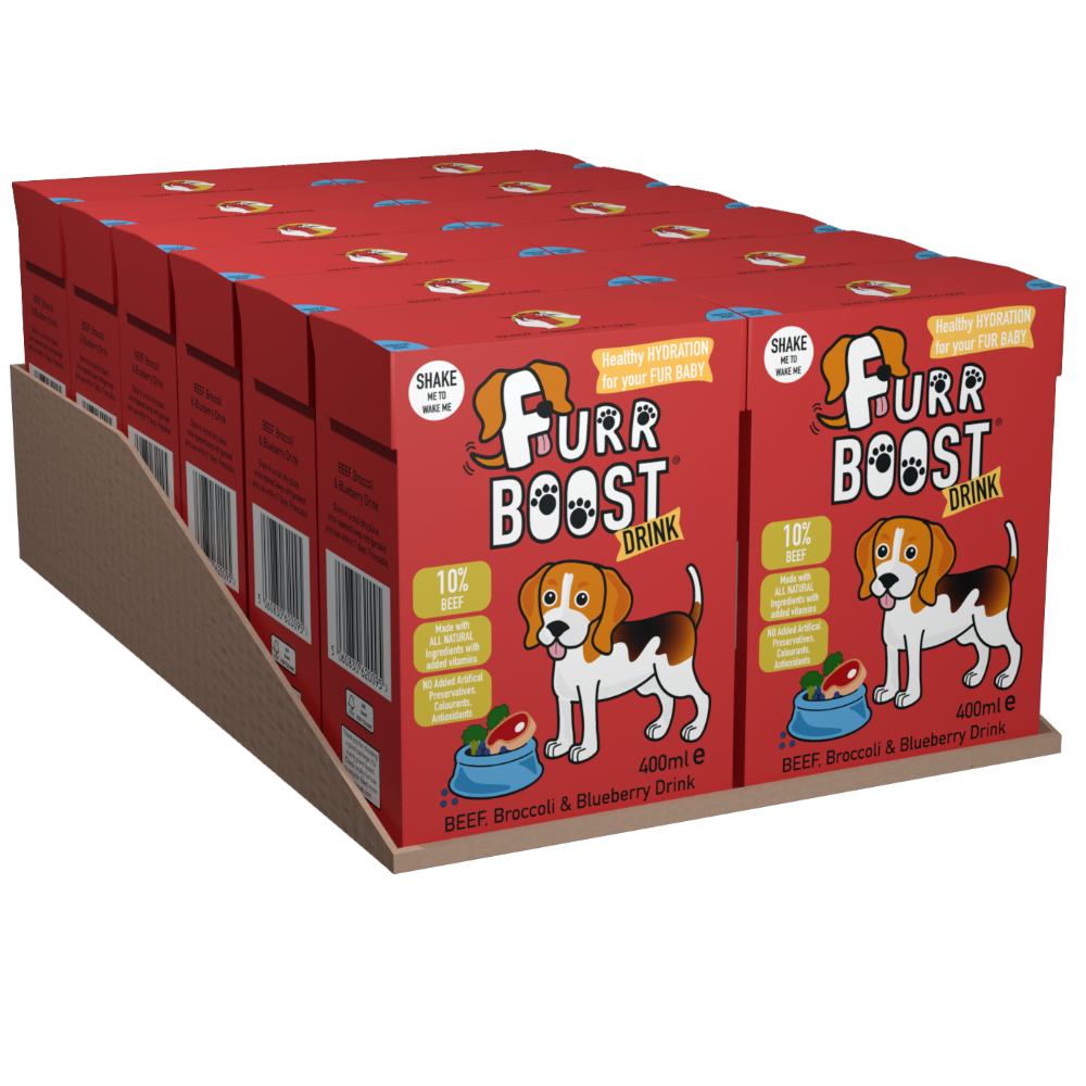 Furr Boost Dog Drink Beef, Broccoli and Blueberry, Case 12x400ml