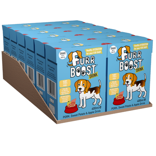 Furr Boost Dog Drink - Pork, Sweet Potato and Apple, Case 12x400ml