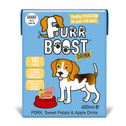 Furr Boost Dog Drink - Pork, Sweet Potato and Apple, Case 12x400ml