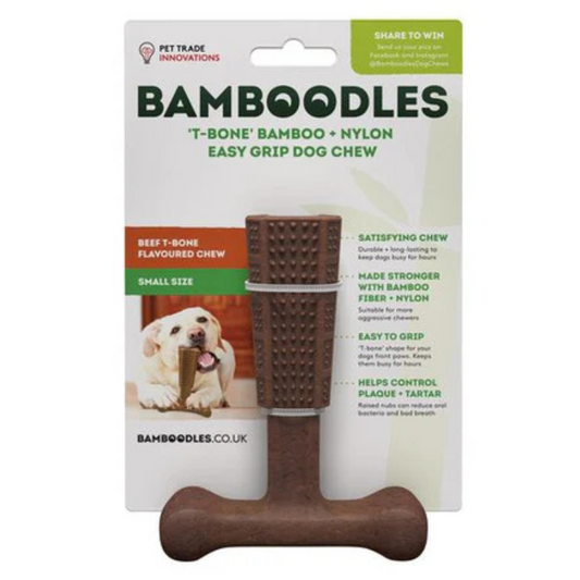 Bamboodles T- Bone Chew for Dogs Beef Flavour