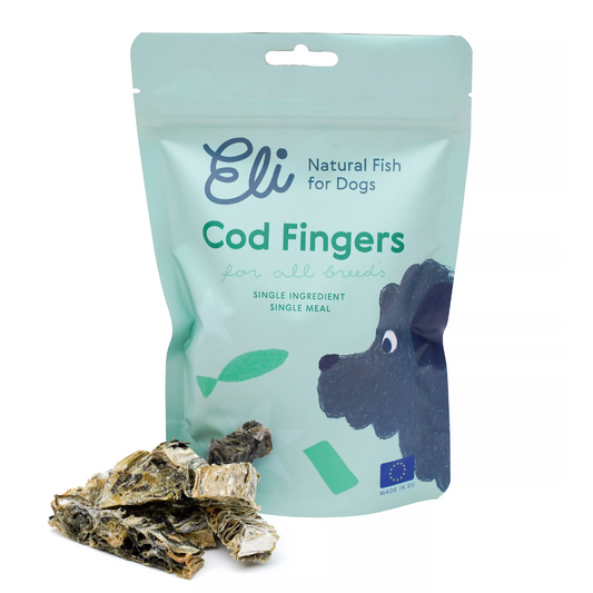 Eli Dried Cod Skin Fingers For Dogs 80g