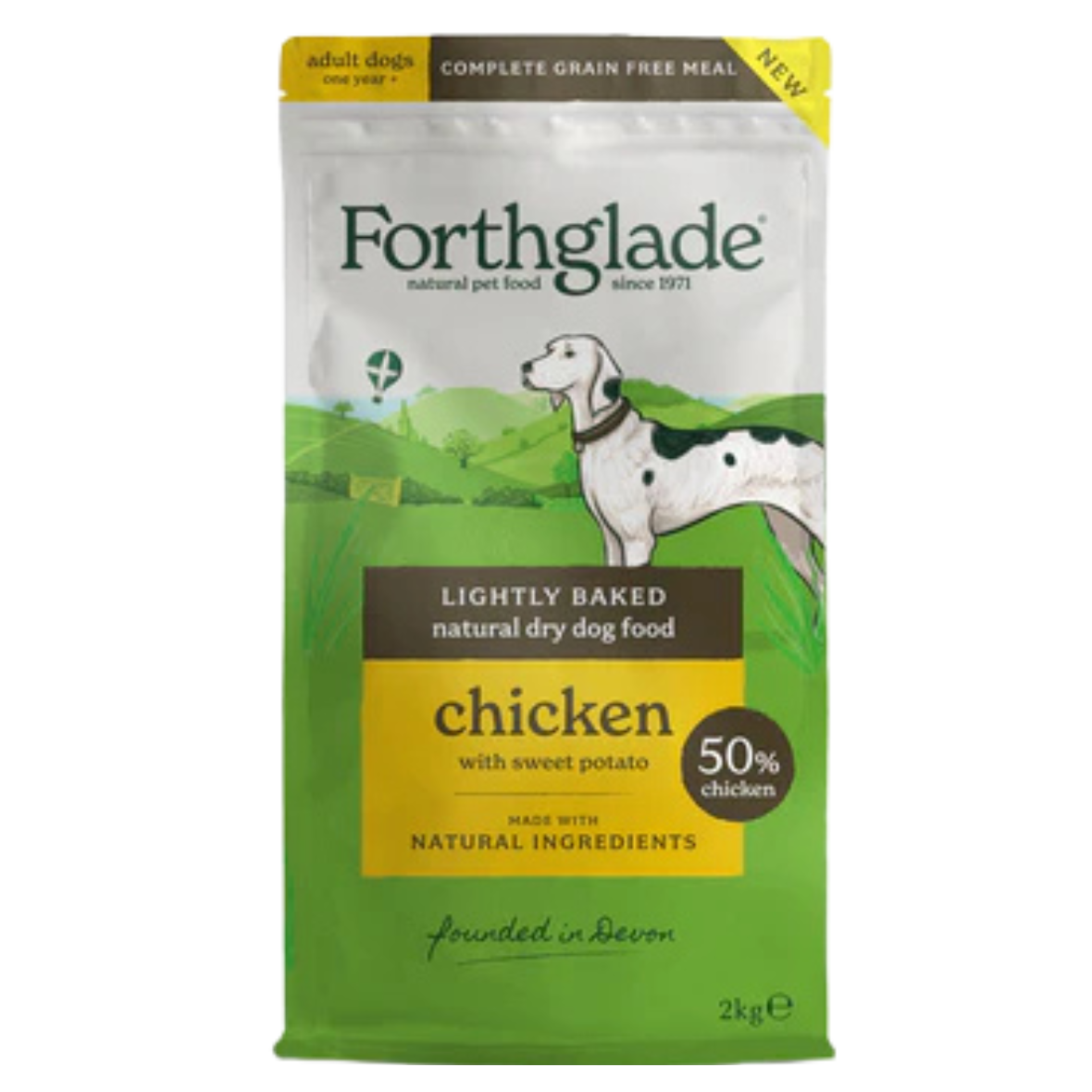 Chicken Lightly Baked Natural Dry Dog Food 2KG