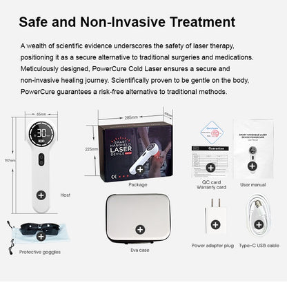 PowerCure Cold Laser Theraphy Device for fast Pain Relief