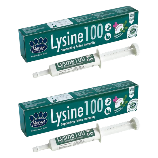 Mervue Lysine 100 Paste for Cats & Kittens Bundle of 2