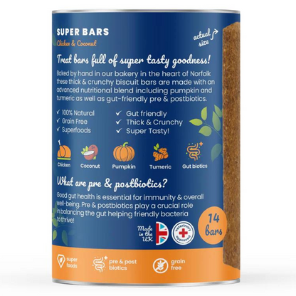 Super Bars - Chicken & Coconut Baked Treat Bars for Dogs